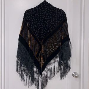 Shawl - burned out velvet